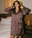 Tiger Satin Shirt Dress