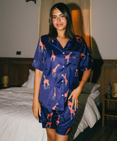 Giraffe Satin Pyjama Short Set