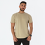 BEIGE RIBBED TEE
