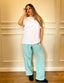 Checkered Pants Pyjama set- Turquoise