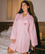 Striped Shirt Dress Pink