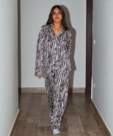 Zebra Satin Pyjama Set