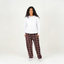 Black Red Plaid Winter Pyjama set