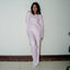 Pink striped pyjama set