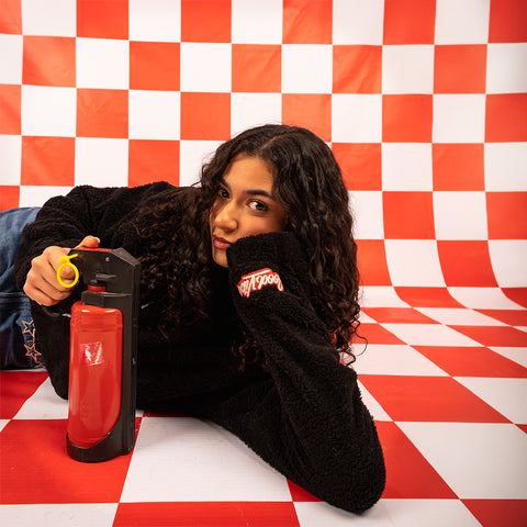 Black Faux Fur Bomber Jacket