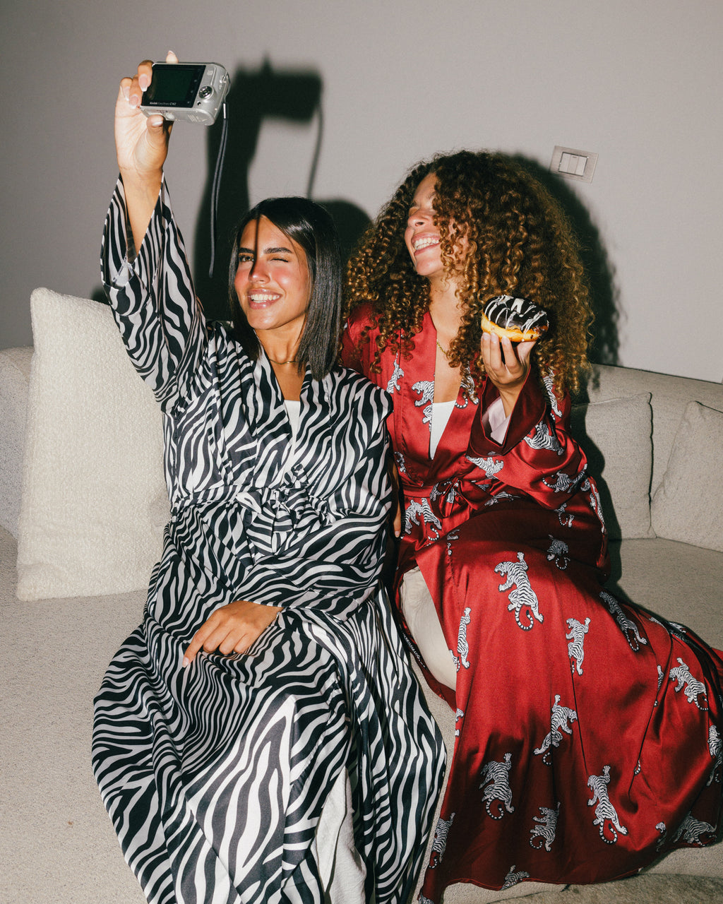 Zebra Satin Robe