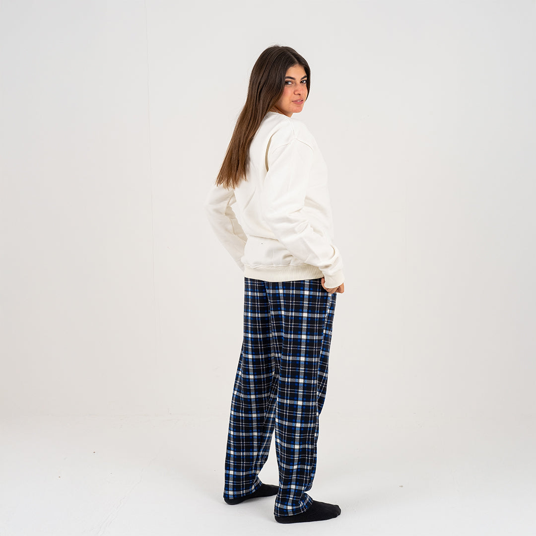 Blue Plaid Winter Pyjama set Secondary image
