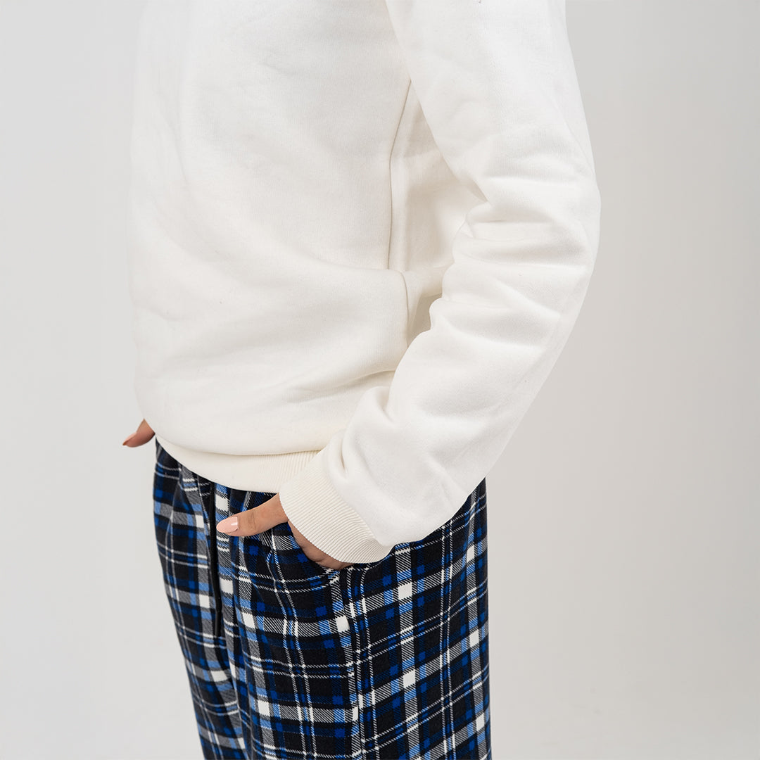 Blue Plaid Winter Pyjama set
