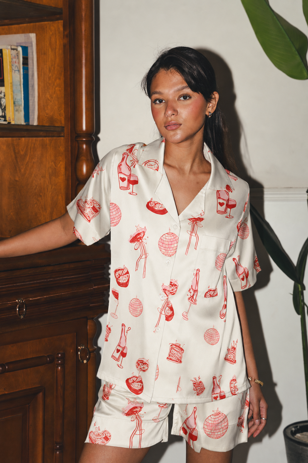 Girls Night Satin PJ Short