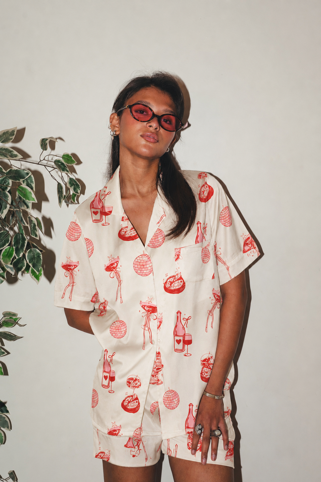 Girls Night Satin PJ Short