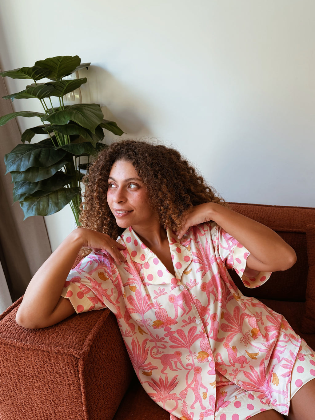 Monkeys Forest Oversized PJ Shorts