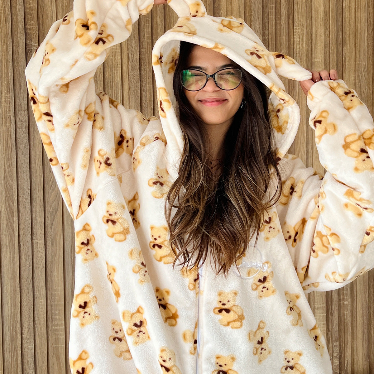 TEDDY BEAR PATTERN ONESIE