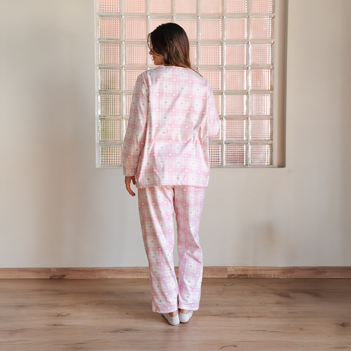 Checkered Hearts Pyjama Set