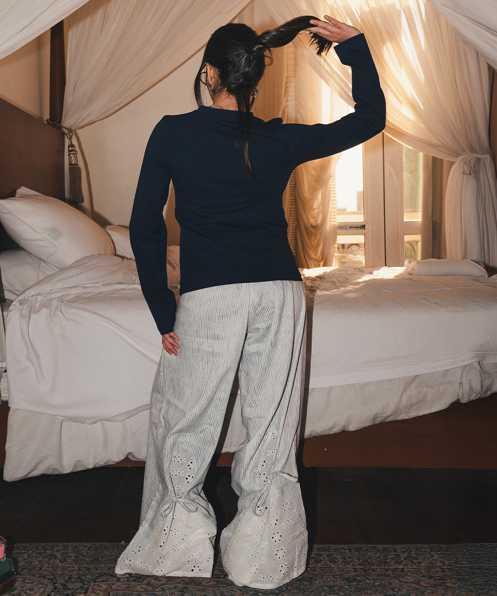 Serenity Lace PJ Navy Main image