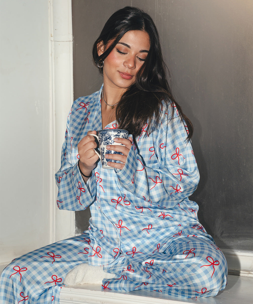 Rid Ribbons Satin PJ Pants