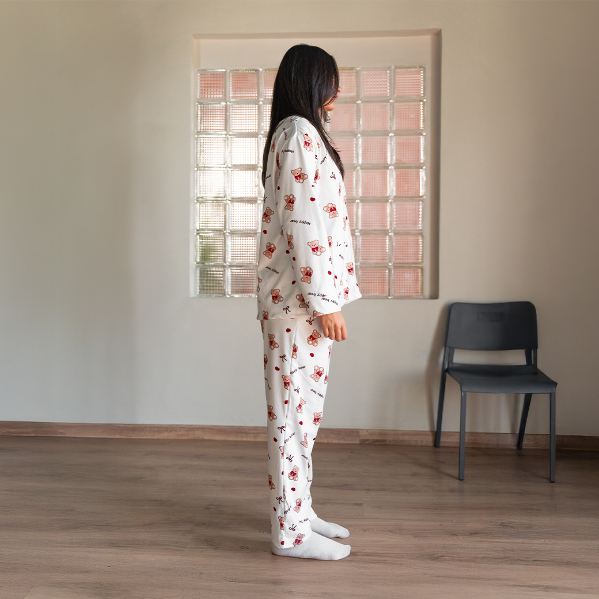 Teddy Pyjama White Set
