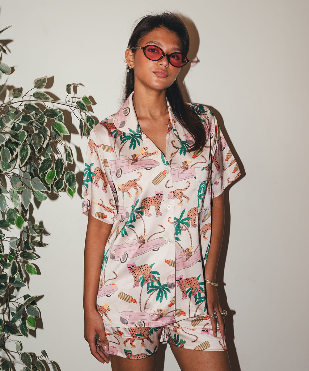 Jungle Queen Satin PJ Short Main image