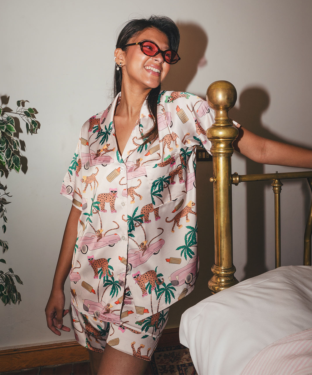 Jungle Queen Satin PJ Short