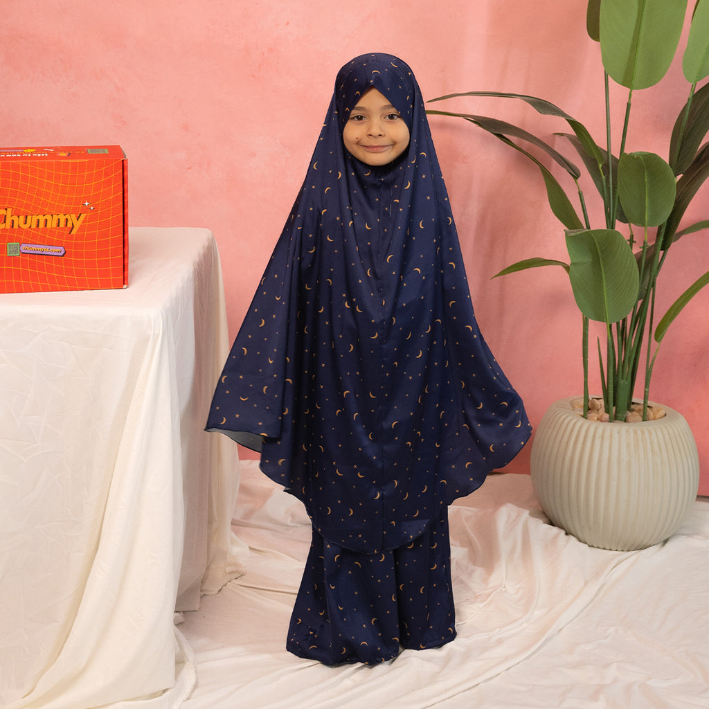 Kids Celestial Starry Satin Isdal Set