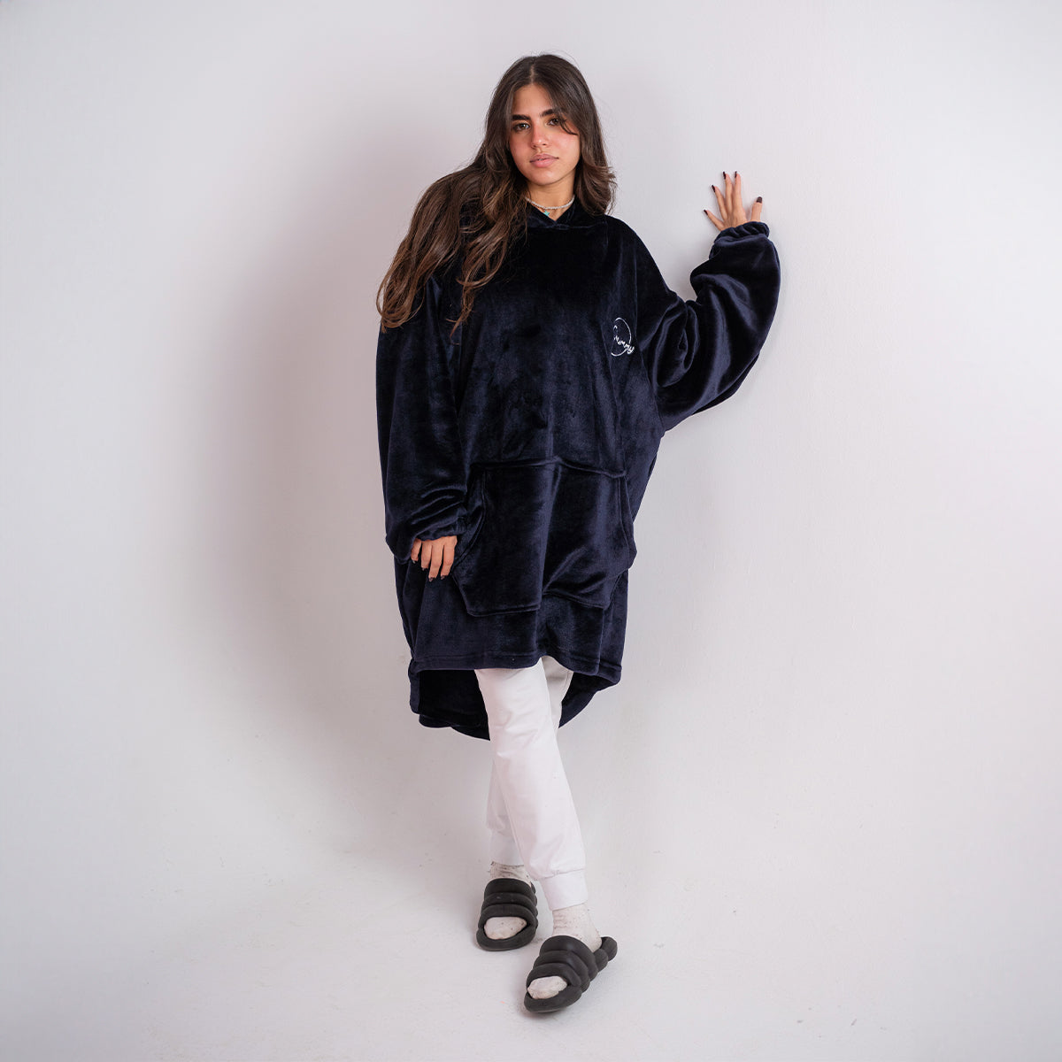 Navy Blue Blanket Hoodie