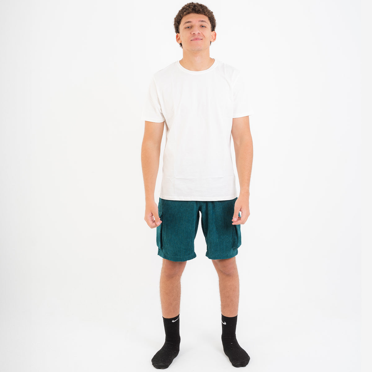 Teal Corduroy Short