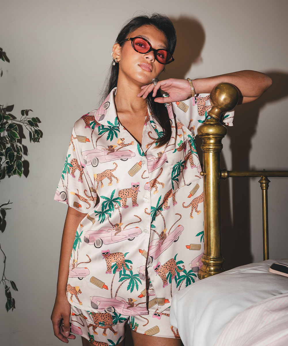 Jungle Queen Satin PJ Short