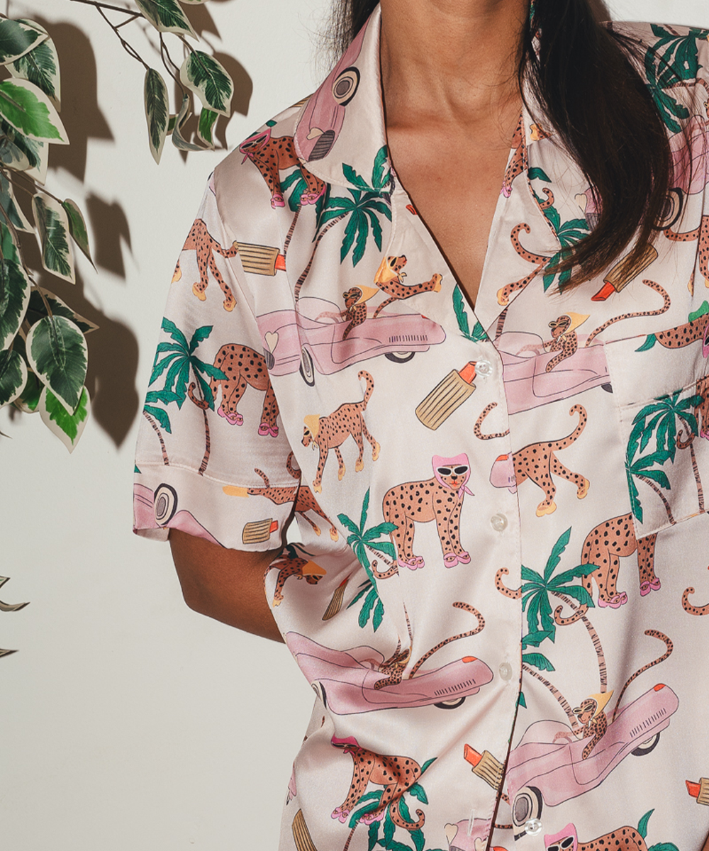 Jungle Queen Satin PJ Short