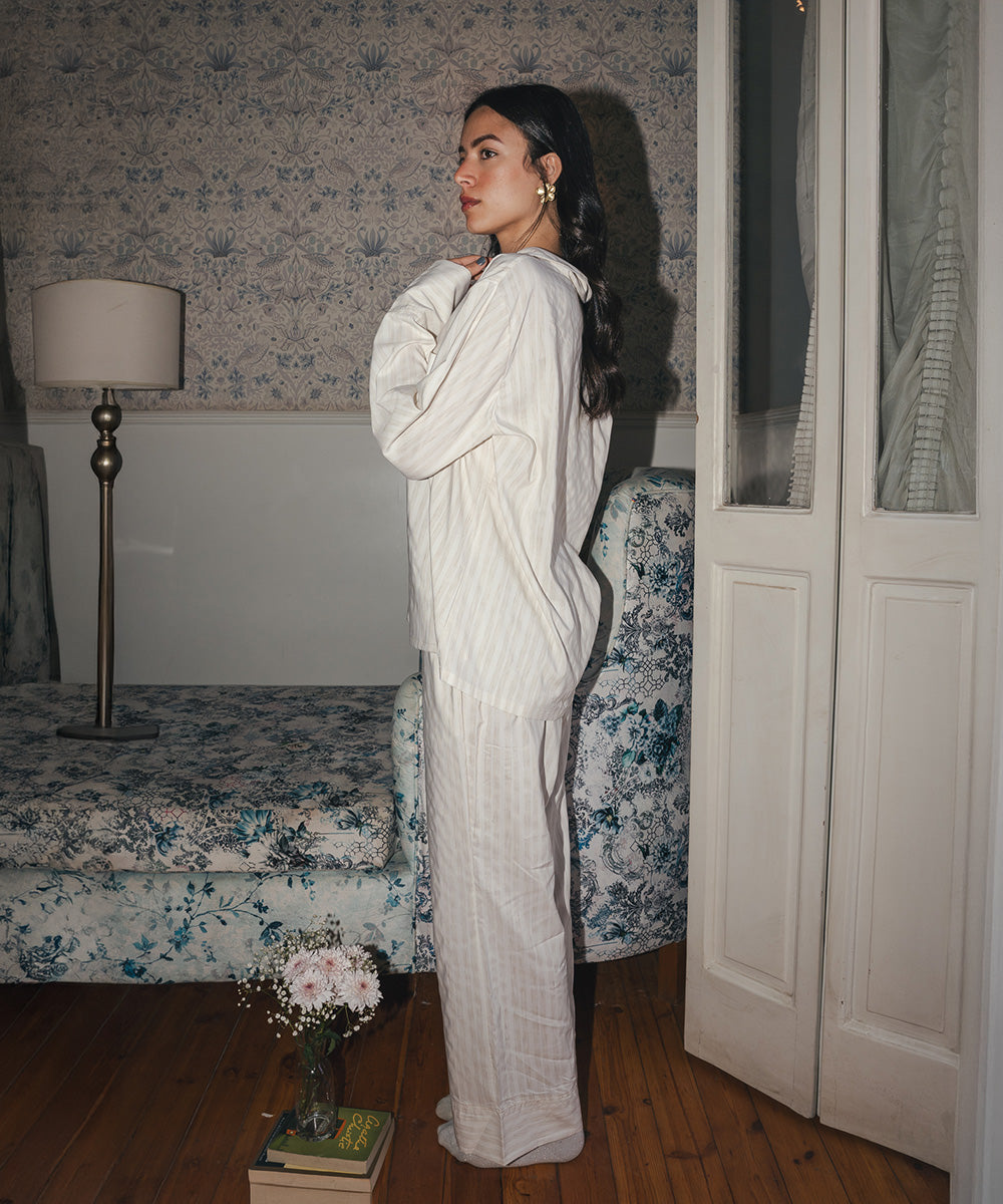 Women Couples PJ Beige Secondary image