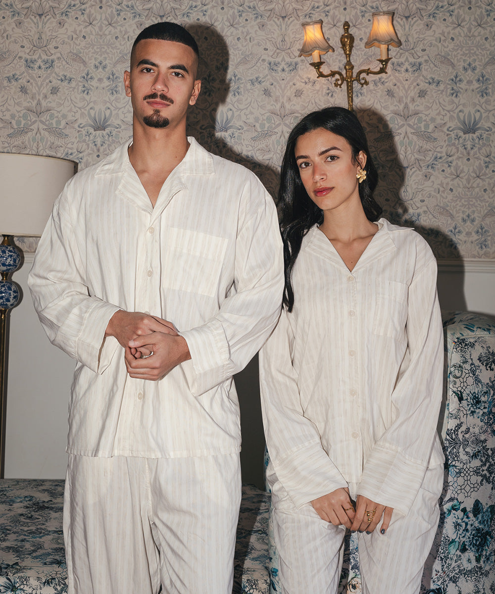 Women Couples PJ Beige
