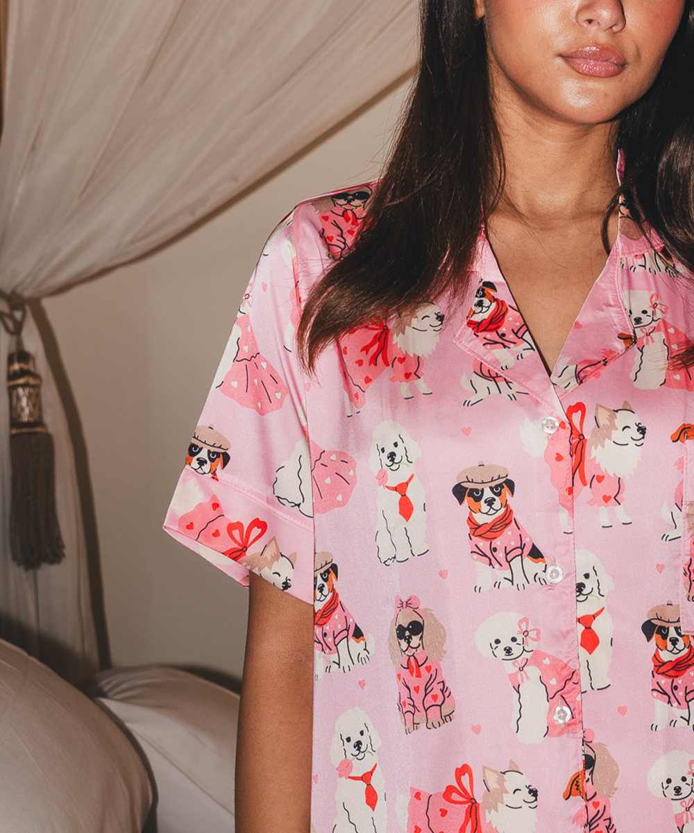 Fluffy Paws Satin PJ Short