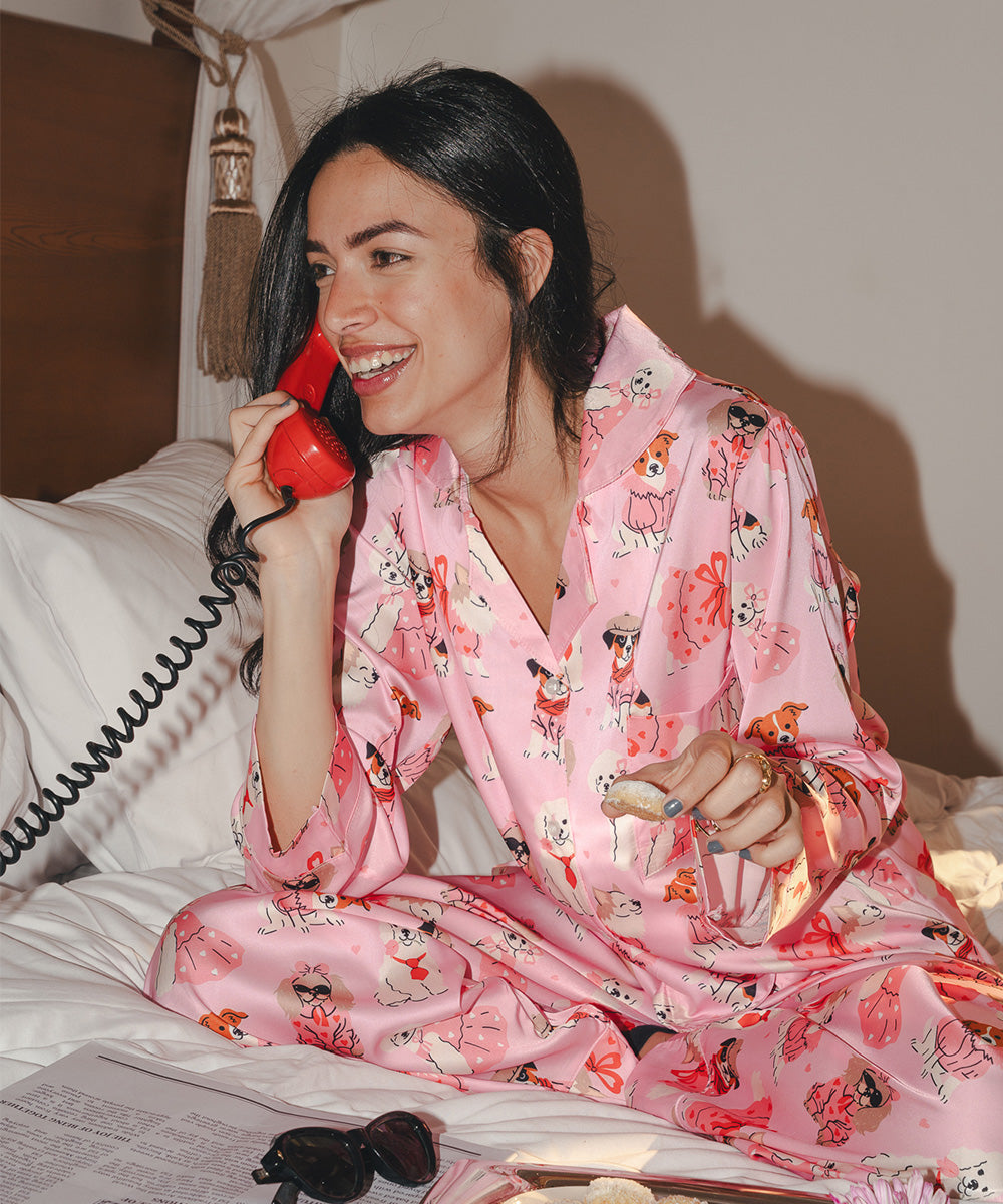 Fluffy Paws Satin PJ Pants