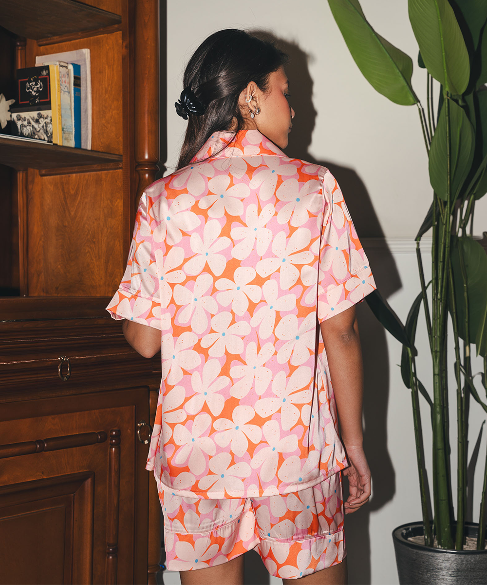 Blooms Satin PJ Short