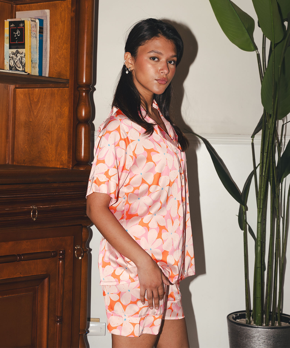 Blooms Satin PJ Short