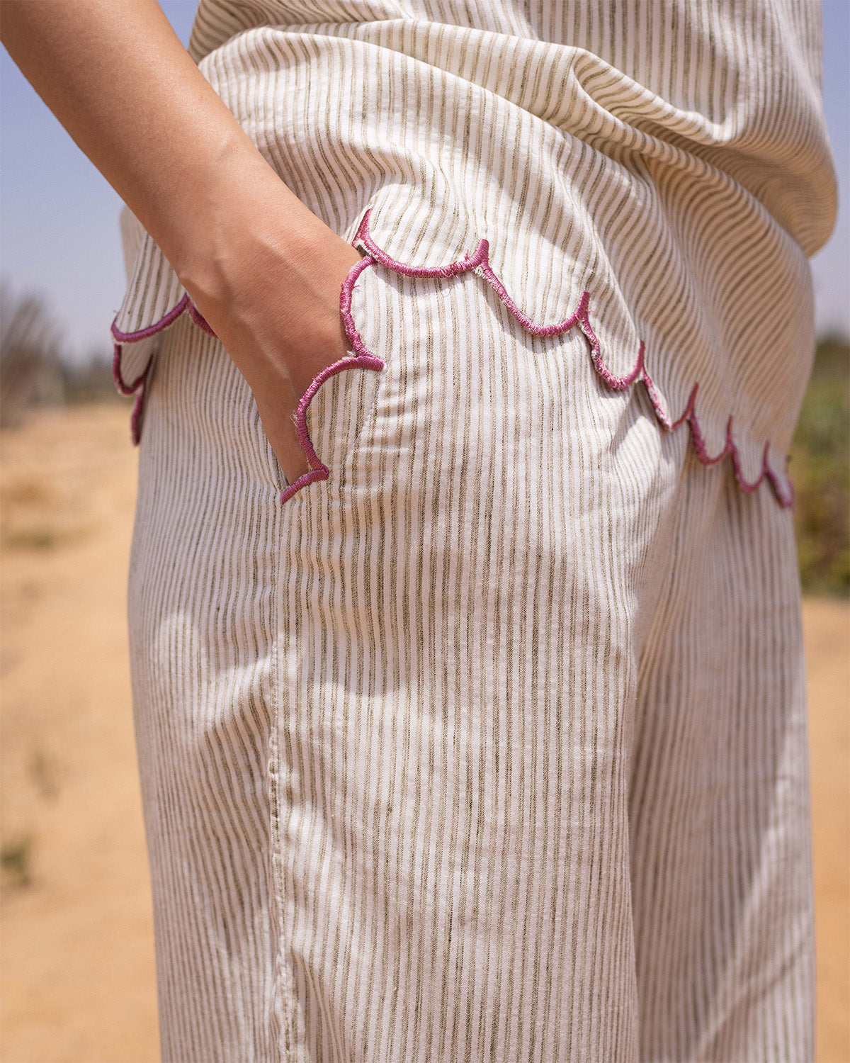 Heavenly Stripes Set (Ladies)- Olive Secondary image
