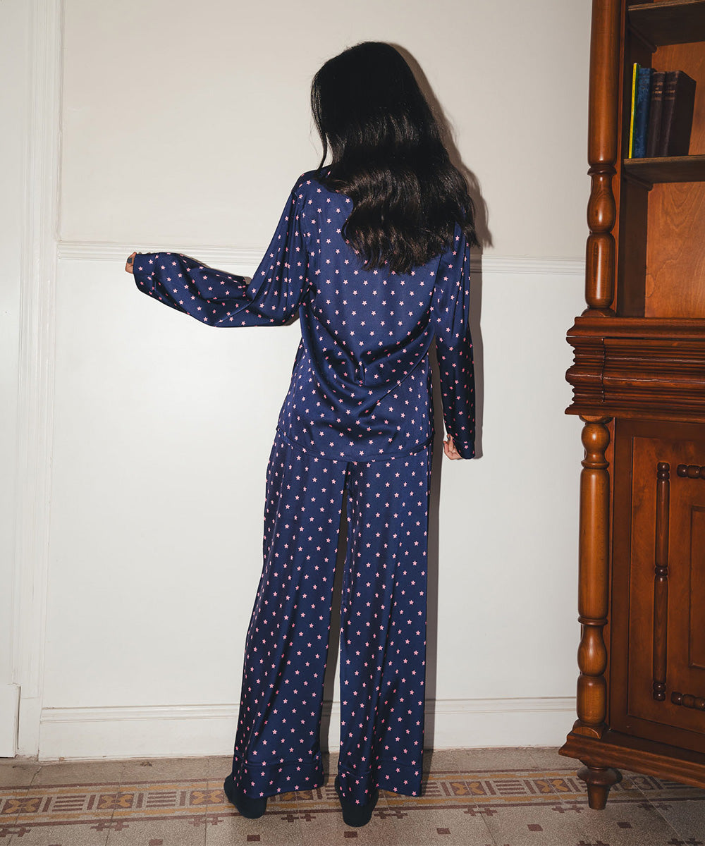 Pink Sky Satin PJ Pants
