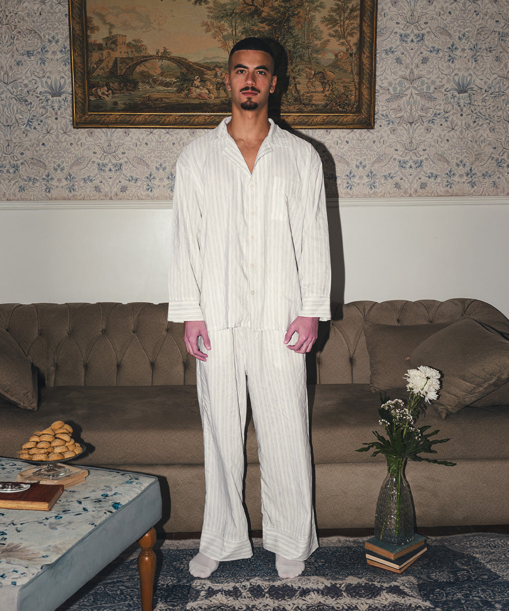 Men Couples PJ Beige