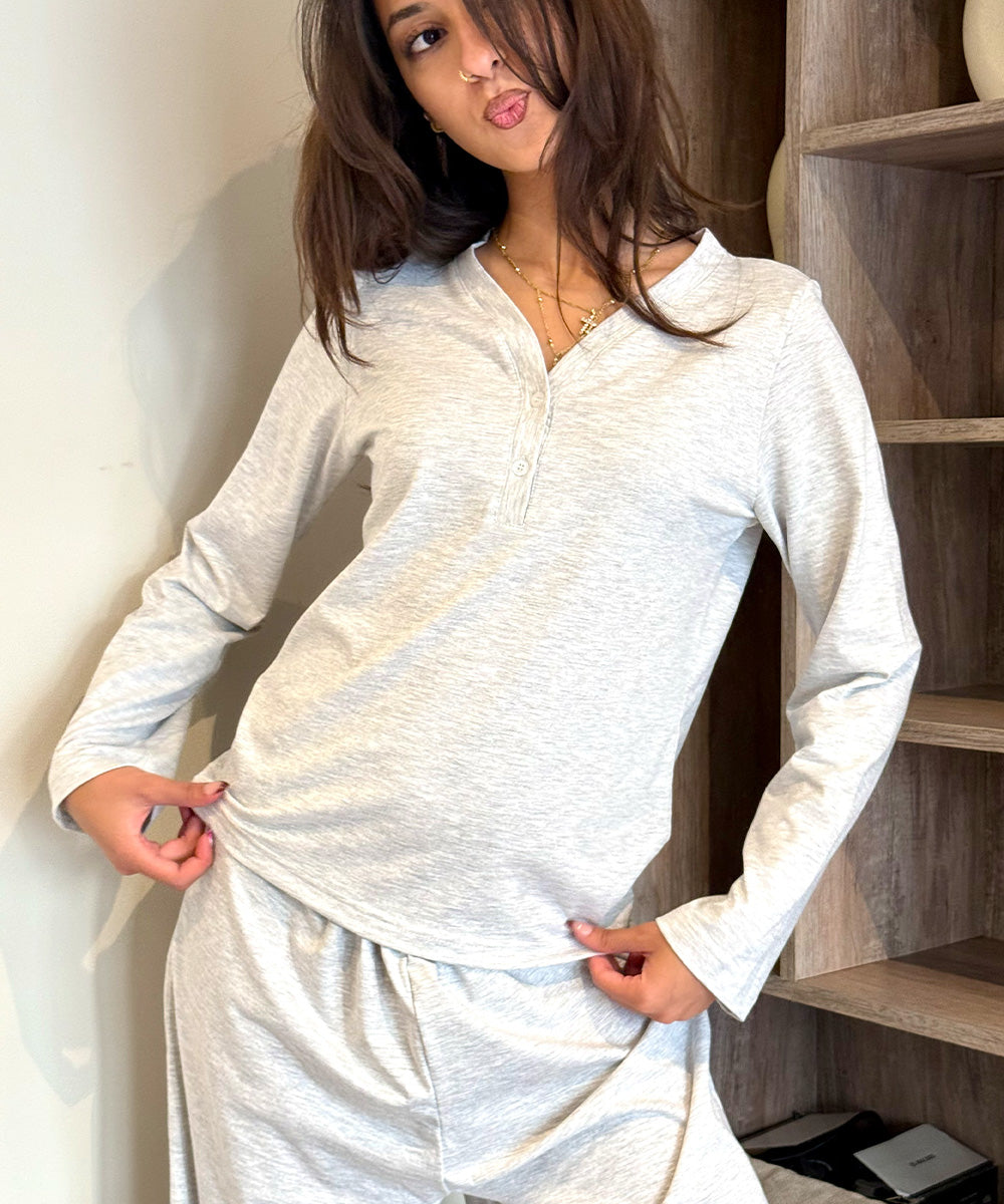 Pillow Talk Pj Heather Gray