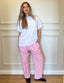 Checkered Pants Pyjama set- Pink