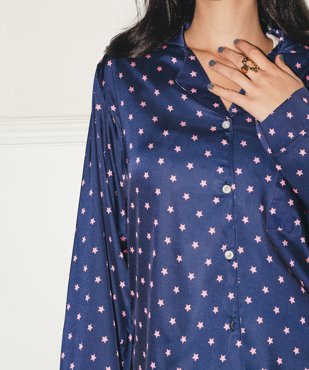 Pink Sky Satin PJ Pants Secondary image