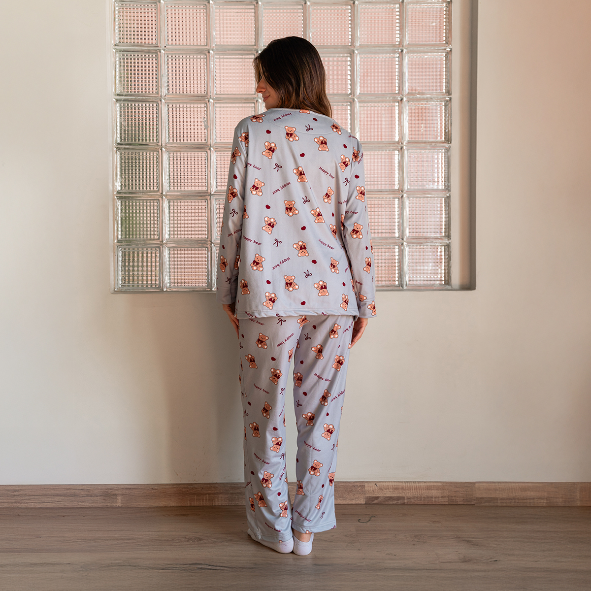 Teddy Pyjama Gray Set