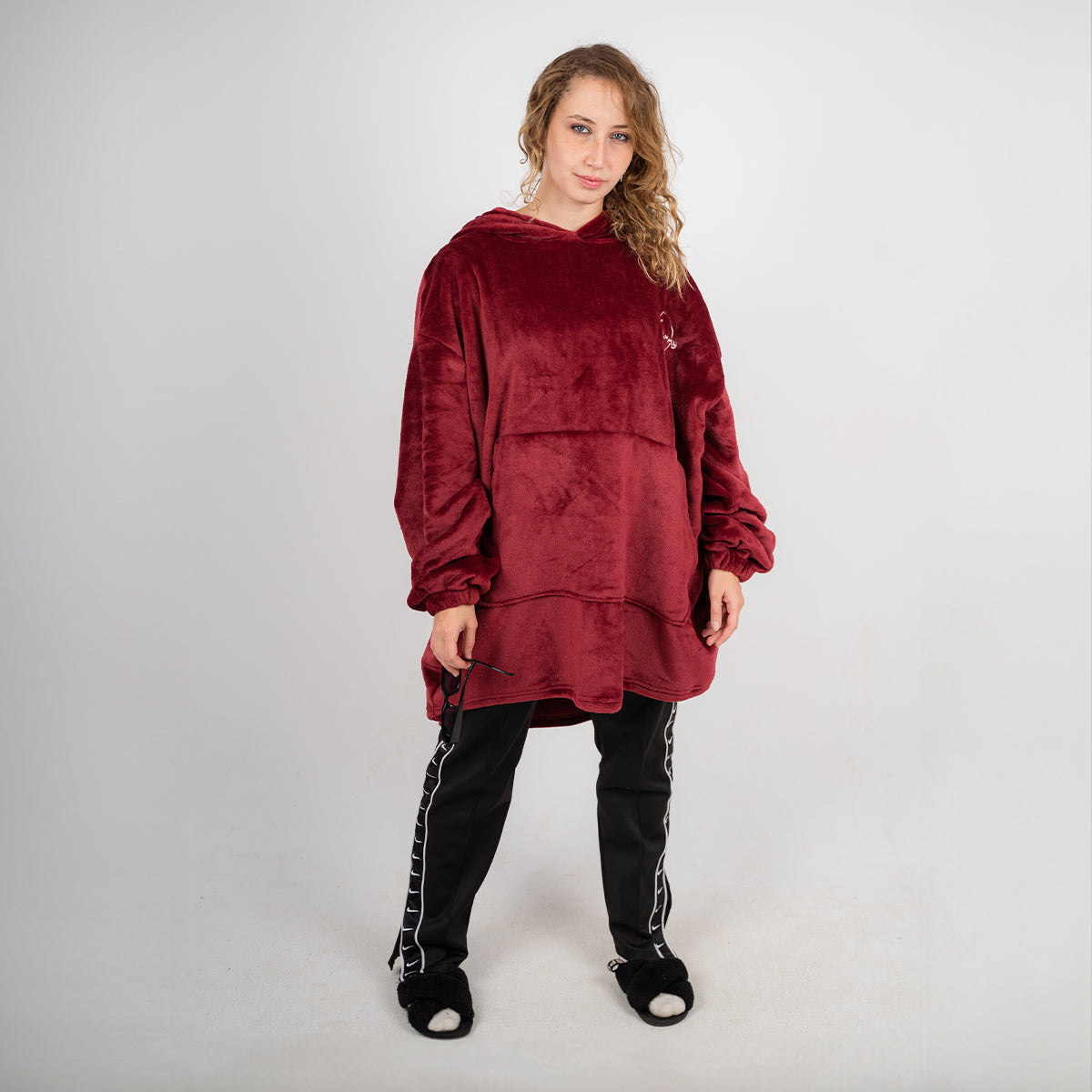 Maroon Blanket Hoodie