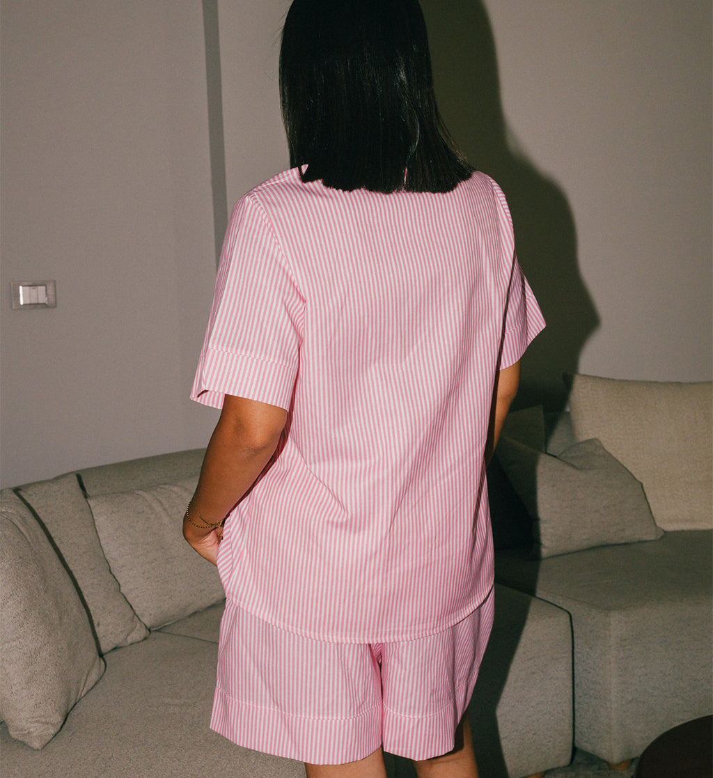 Striped Pink Pyjama Short