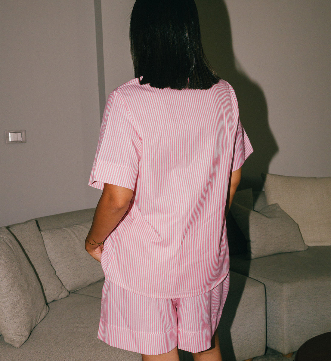Striped Pink Pyjama Short