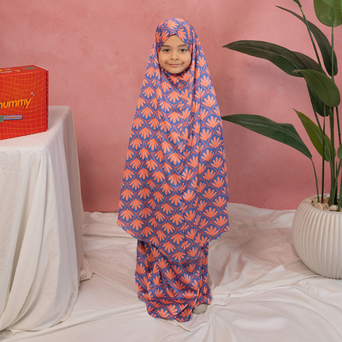 Kids Purple Arabesque Satin Isdal Set Main image