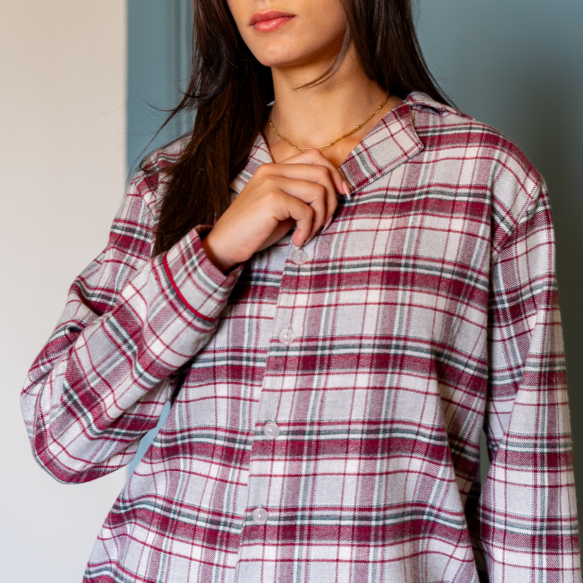 Frost Plaid Fleece Set