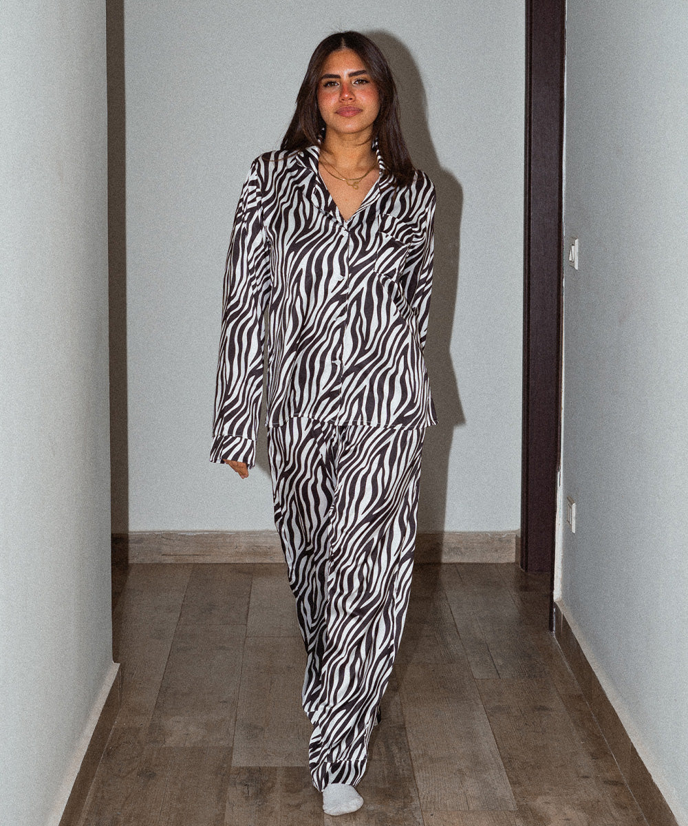 Zebra Satin Pyjama Set Main image