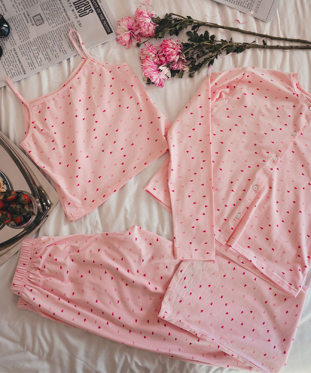 Hearts PJ 3 Pieces Set