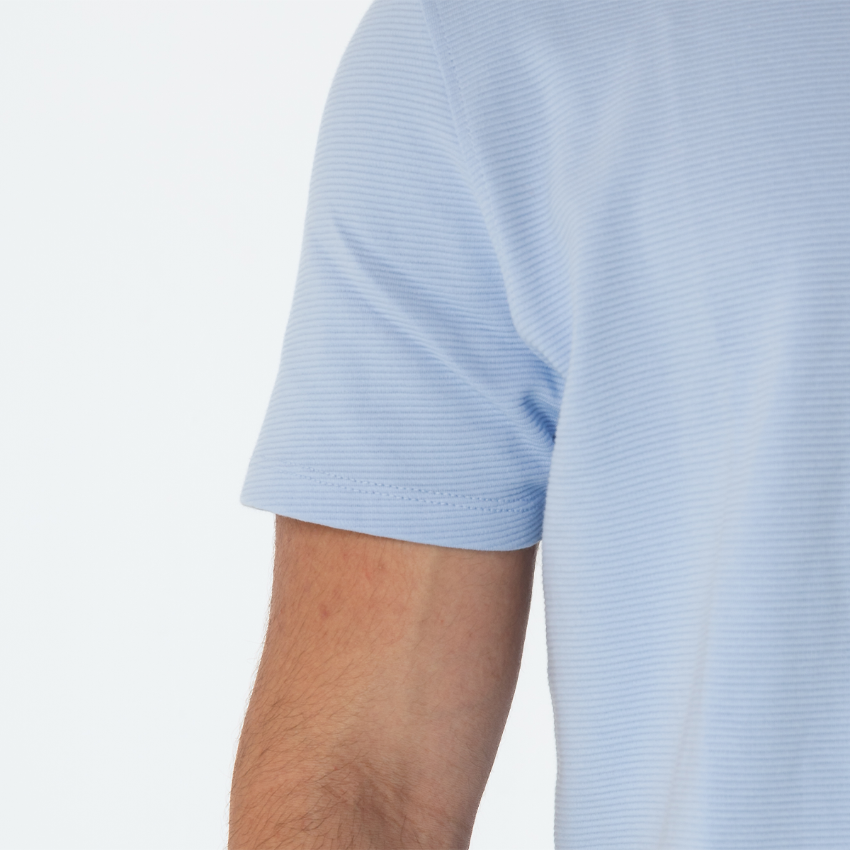 LIGHT BLUE RIBBED TEE