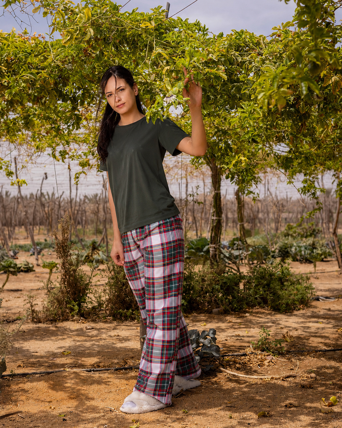Red Plaid Pyjama Pants set