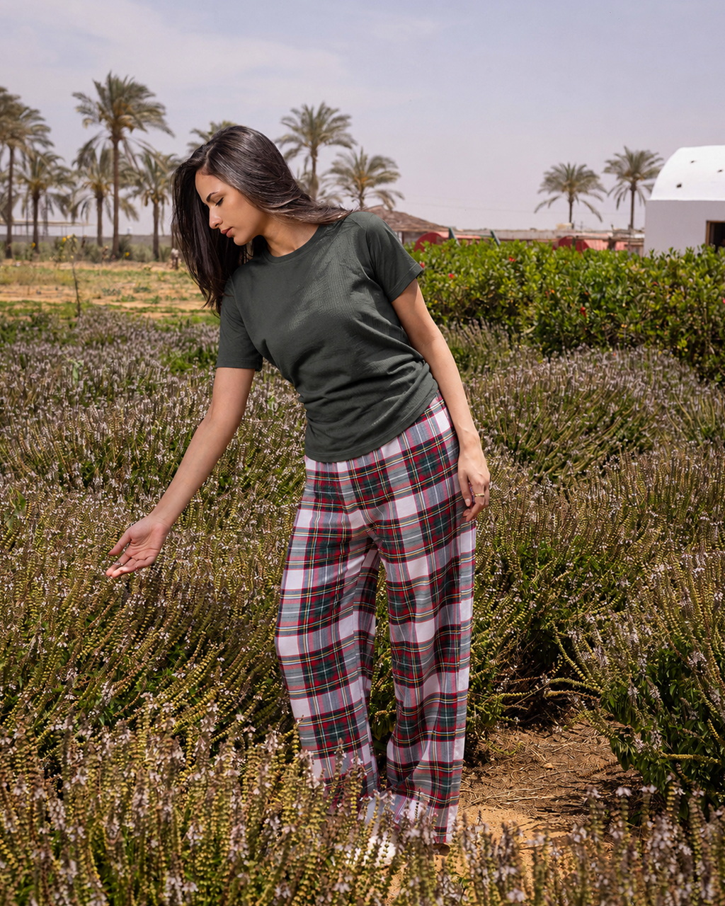 Red Plaid Pyjama Pants set